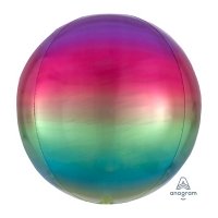 Шар фольга Сфера 40см. Радуга