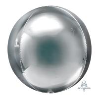 Шар фольга Сфера 55см. Металлик Серебро