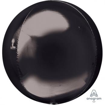 Шар фольга Сфера 40см. Металлик Черный