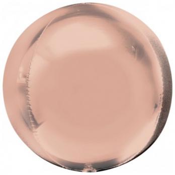 Шар фольга Сфера 40см. Металлик Розовое золото
