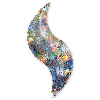 Шар фольга Зигзаг 50см. Фейерверк