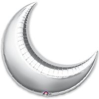 Шар фольга Месяц 70см. Металлик Серебро