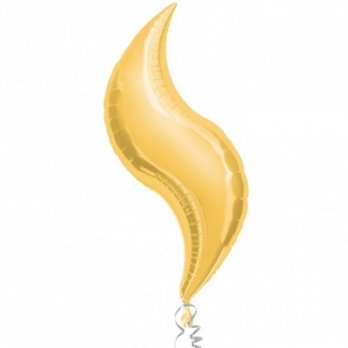 Шар фольга Зигзаг 90см. Металлик Золото