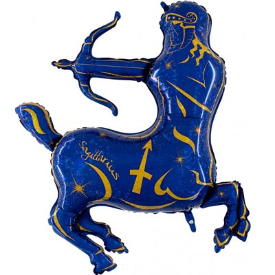 Шар фольгированный Зодиак Стрелец синий