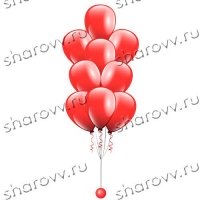 Фонтан из шаров Красный