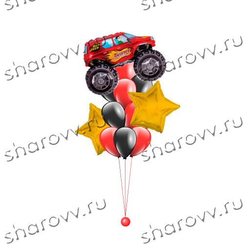 Фонтан из шаров Звездный джип красный