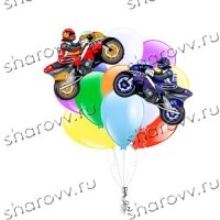 Букет из воздушных шаров Мотогонки