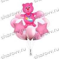 Букет из шаров С рождением доченьки