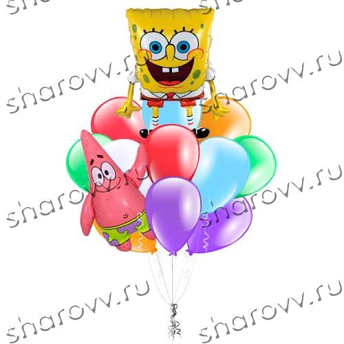 Букет из шариков Губка Боб и Патрик