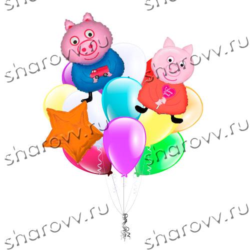 Букет из шариков Джорж и Пепа