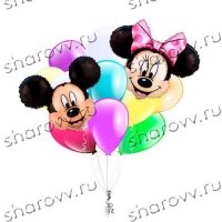 Облако из шаров Привет от Минни и Микки