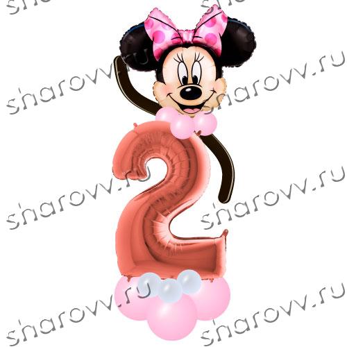 Фигура из шариков Минни цифра
