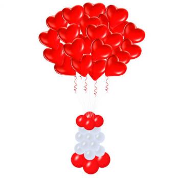 Облако шариков сердец Люблю тебя