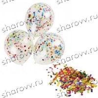 Шары с гелием "Квадратный микс конфетти"