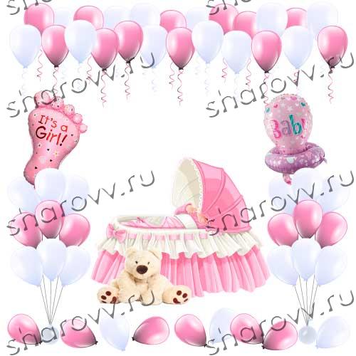 Оформление воздушными шарами Комната малышки