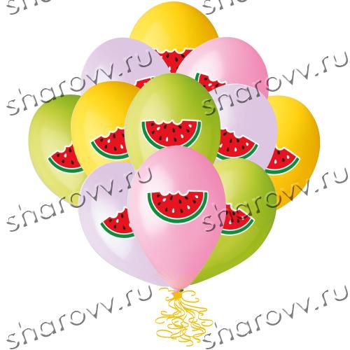 Шары латекс "Арбузы"