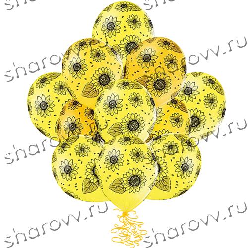 Шары с гелием Подсолнухи