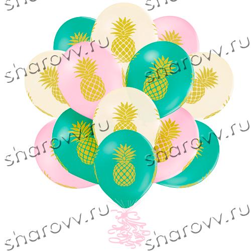 Шары латекс Ананас золотой