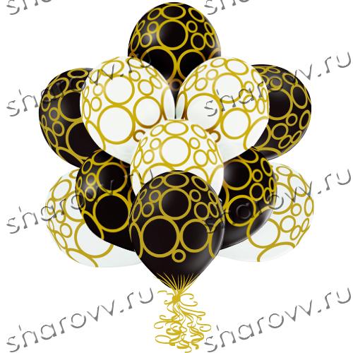 Шары латекс Золотые круги