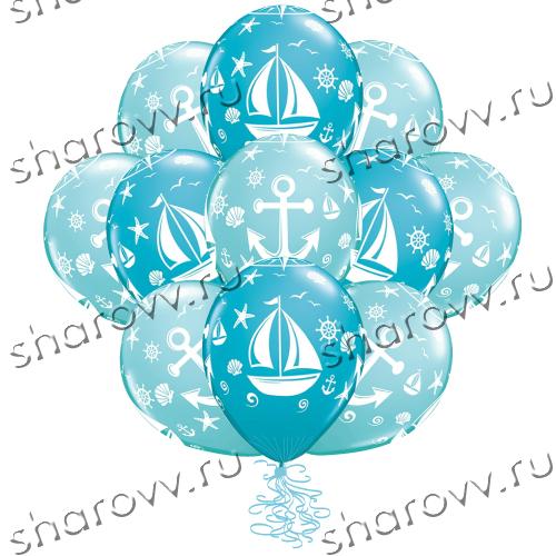 Шарики латекс Якорь, парусник