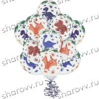 Шары латекс "Динозаврики"