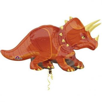 Шар фигура фольга Динозавр Трицератопс