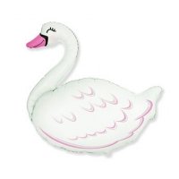 Шар фигура фольга Лебедь