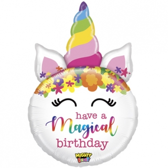 Шар фигура фольга HAVE MAGICAL BIRTHDAY Единорог