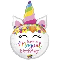 Шар фигура фольга HAVE MAGICAL BIRTHDAY Единорог