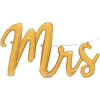 Шар буквы фольга MRS золотая