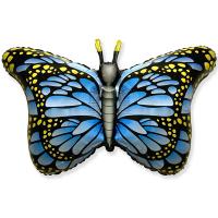 Шар фигура фольга Бабочка крылья голубые