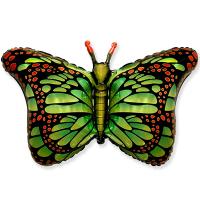 Шар фигура фольга Бабочка крылья зеленые