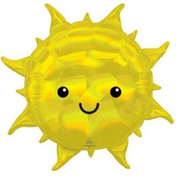 Шар фигура фольга Солнце переливы перламутр