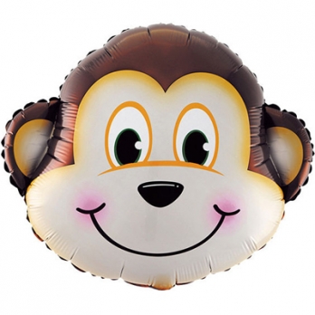 Шар фигура фольга Мартышка голова большая