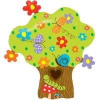 Шар фигура фольга Дерево цветущее