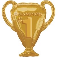 Шар фигура фольга Кубок чемпиона золотой