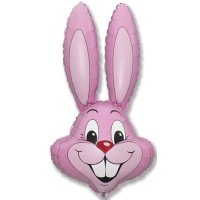 Шар фигура фольга Кролик розовый