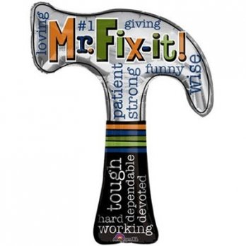 Шар фигура фольга Мастер на все руки Молоток