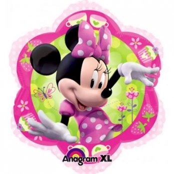 Шар фигура фольга Минни Маус Цветок