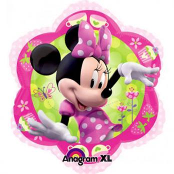 Шар фигура фольга Минни Маус Цветок