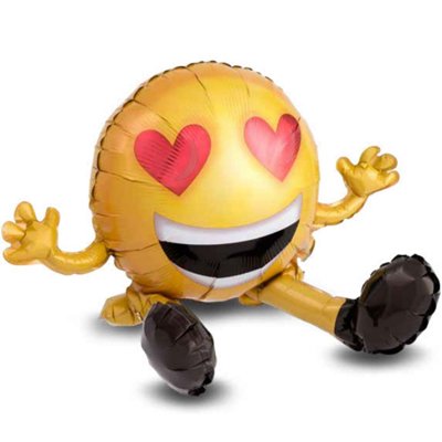 Шар фигура фольга Улыбка влюбленная сидячая