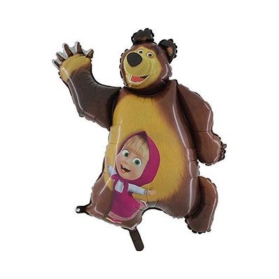 Шар фигура фольга Маша и Медведь