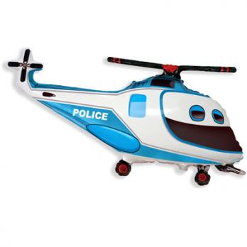 Шар фигура фольга Вертолет Полиция