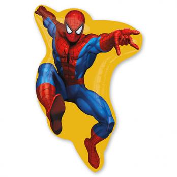 Шар фигура фольга Человек паук в желтом