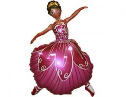 Шар фигура фольга Балерина