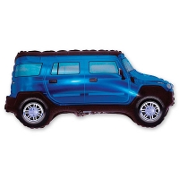 Шар фигура фольга Джип синий