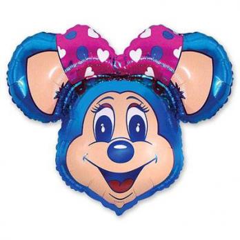 Шар фигура фольга Лолли супер синяя