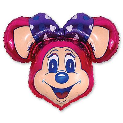 Шар фигура фольга Лолли супер малиновая