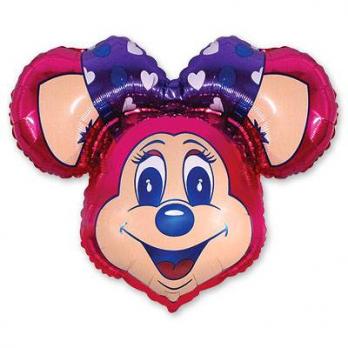 Шар фигура фольга Лолли супер малиновая