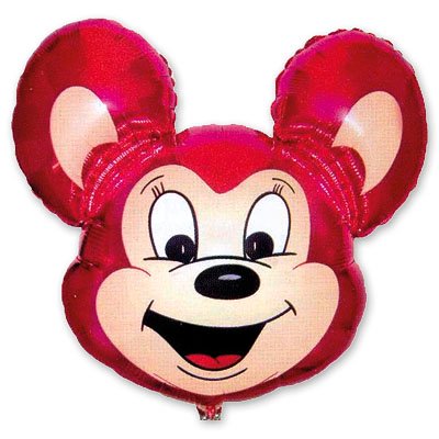 Шар фигура фольга Майти Маус малиновый